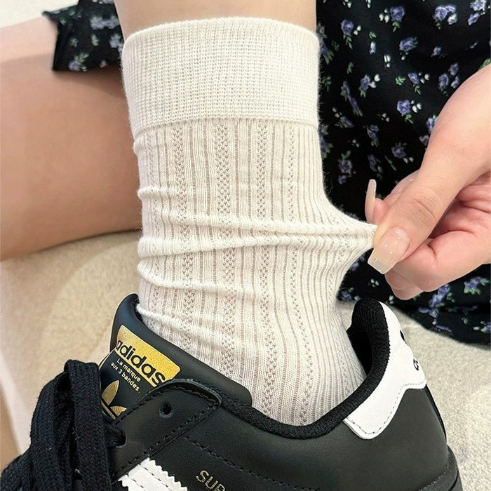 Wholesale Socks, thin mesh breathable stacking socks, super breathable and versatile mid tube socks