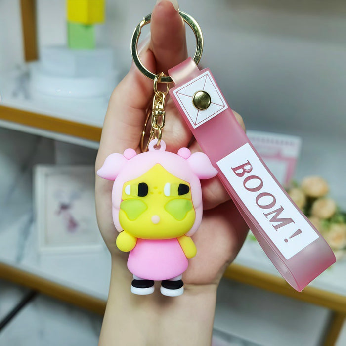 Wholesale Cartoon Tear Doll Metal Keychain Trendy Key Ring Fashion Accessory Gift MOQ≥5