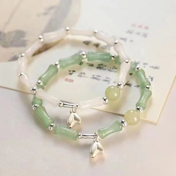 Wholesale Bamboo bracelet handmade, niche, light luxury, women's bracelet, exquisite and versatile, handmade accessory