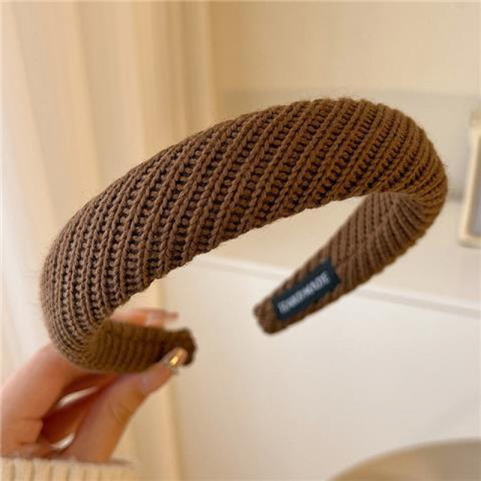 Wholesale Simple Wide Brim Plush Fabric Headband JDC-HD-Suim015