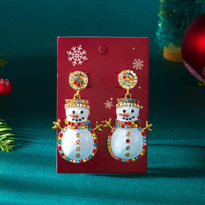 Wholesale New Christmas Earrings Snowflake Snowman Cookie Pattern Earrings