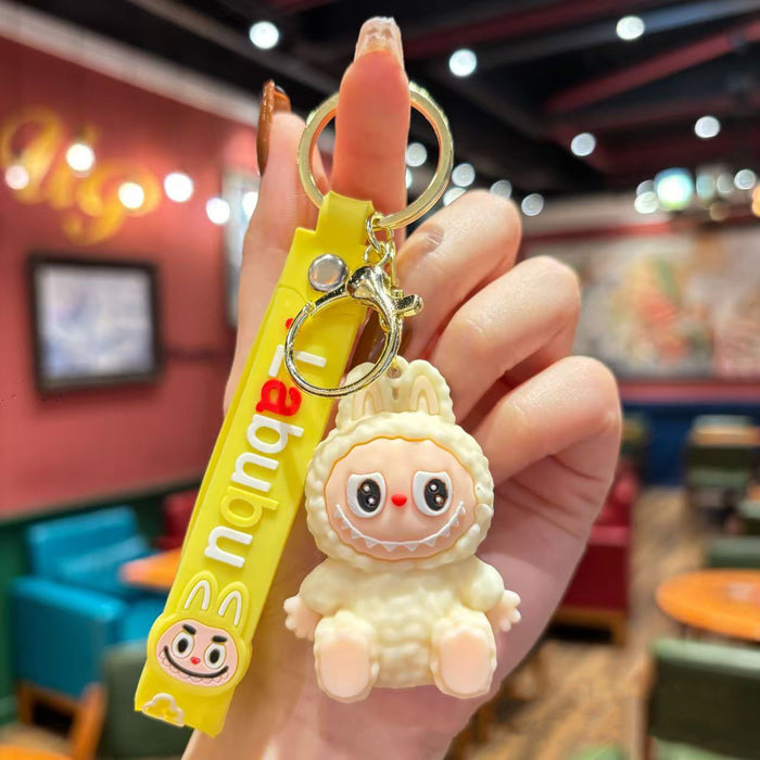 Wholesale Cartoon Sitting Keychain Cute Bucktooth Little Lamb Pendant Gift