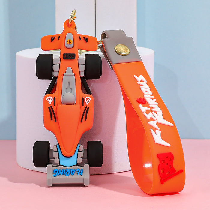 Wholesale Cartoon Racing Car Model Keychain Backpack Pendant Doll Keychains