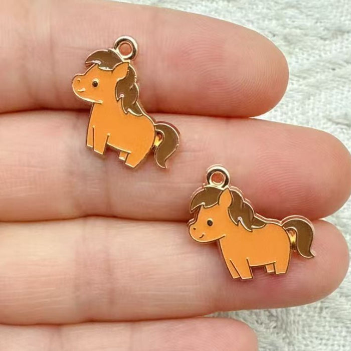 Wholesale 1 PCS Alloy colorful enamel animal DIY charm