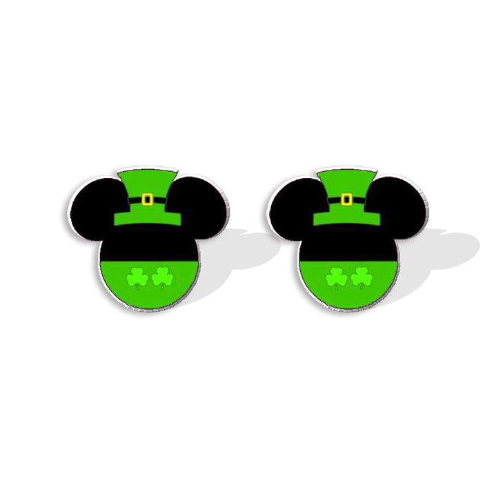 Wholesale St. Patrick's Day Cartoon Plastic Resin Earrings (F) JDC-ES-XiangL068