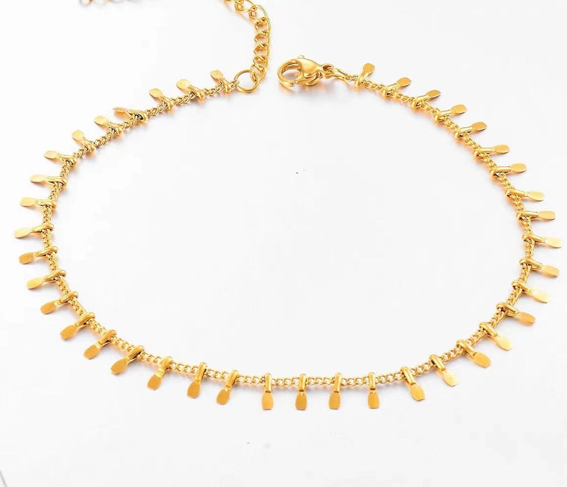 Wholesale chain creative foot chain steel 18K gold chain temperament footwear