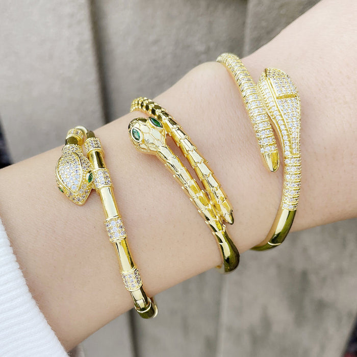 Wholesale Snake Bracelet Women's  Snake Bracelet Full Diamond Bracelet