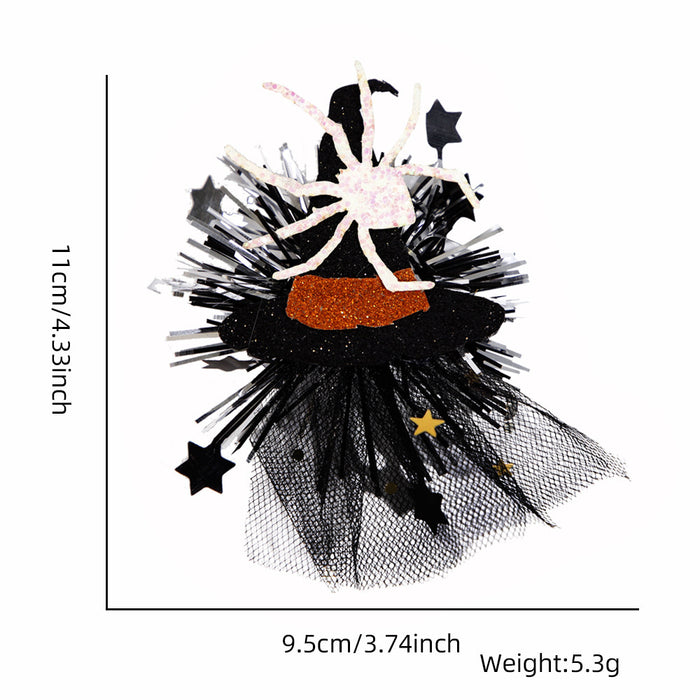 Wholesale Halloween Party Hairpin Headwear Adult Children Ghost Festival Ghost Pumpkin Ghost Mesh Side Clip Hairpin
