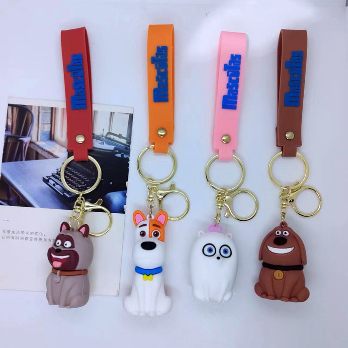 Wholesale Creative cartoon puppy keychain pendant bag car keychain accessories gift