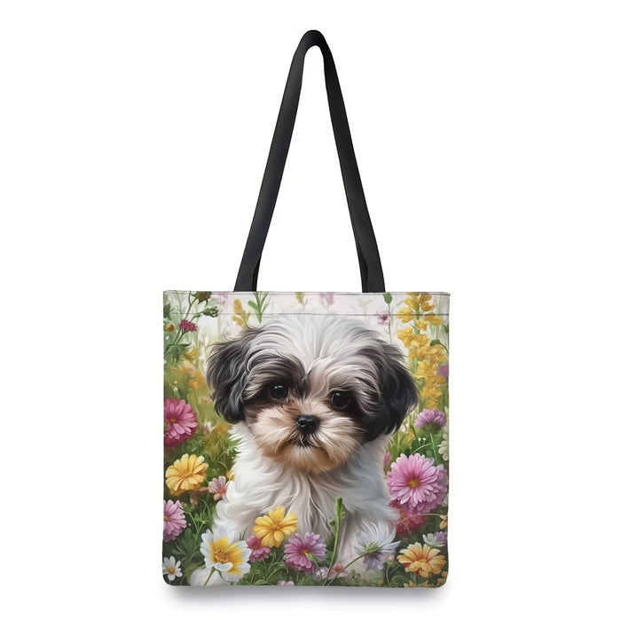 Wholesale Fashion Cartoon Dachshund and Highland Cow Canvas Tote Bag for Everyday S MOQ: 2