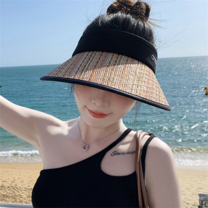 Wholesale Empty top hat, fashionable and versatile, outdoor UV resistant sun hat, sunshade and sun protection hat