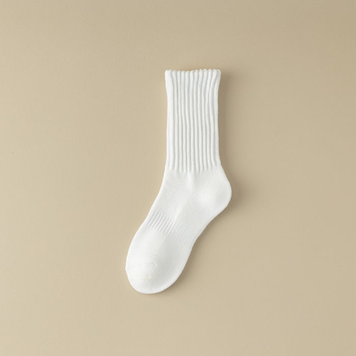 Wholesale Solid color thick thread personalized pile socks, mid tube socks, sports towels, bottom stockings