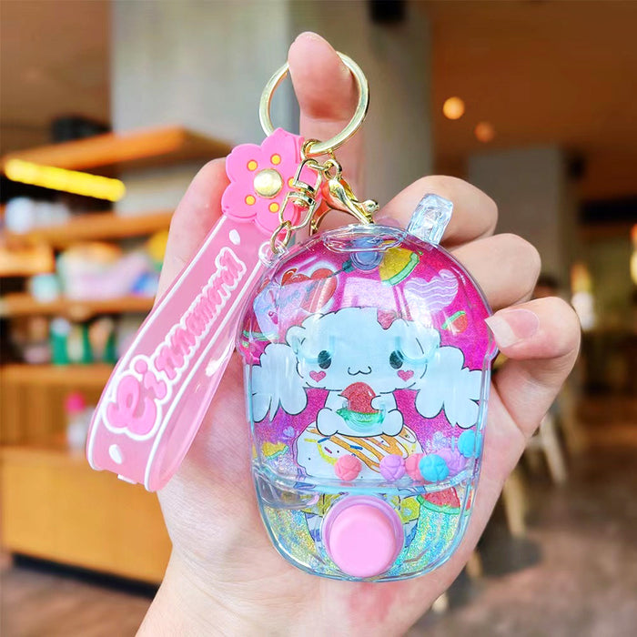 Wholesale Creative decompression game water machine key chain cartoon cute toy student bag pendant