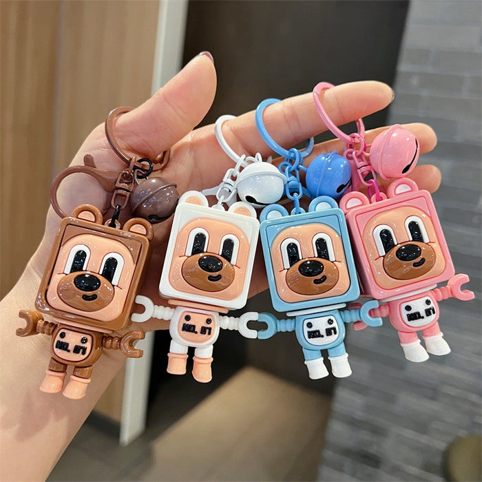 Wholesale 5 PCS Cute PVC cartoon puppy keychains