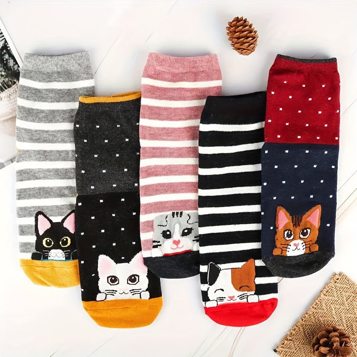 Wholesale Cute Cat Trendy Socks Cartoon Three-Dimensional Ear Mid-Calf Socks Women' s Fun Mid-Calf Socks Trendy Mid-Calf