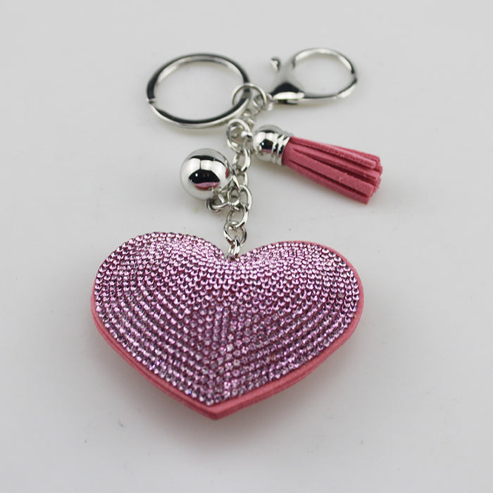 Wholesale Heart Shaped Rhinestone Keychain Fashion Accessory For Gift Boutique Resale