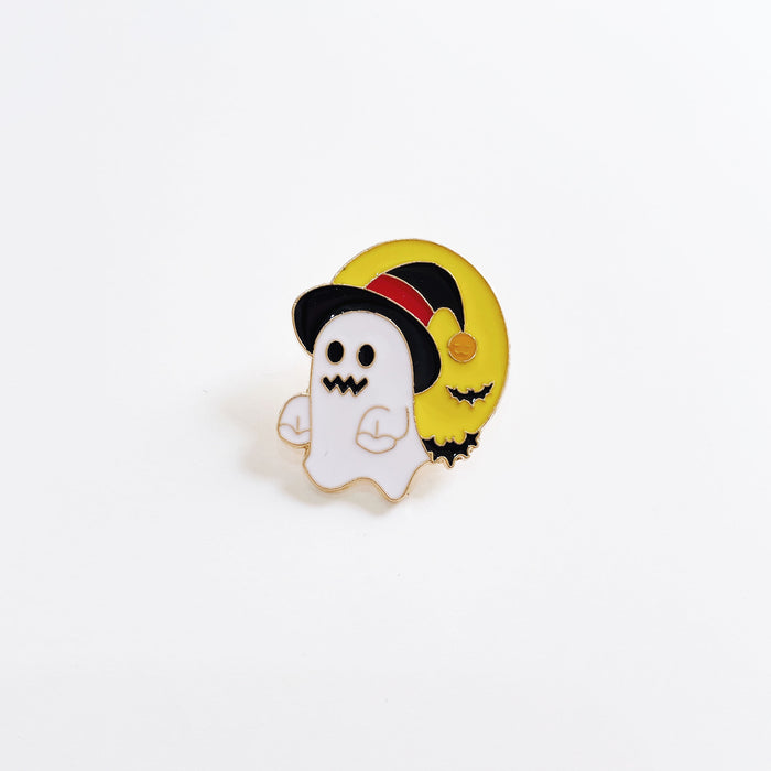 Wholesale  brooch cartoon funny ghost pumpkin metal badge cute skull bat pin men and women accessories