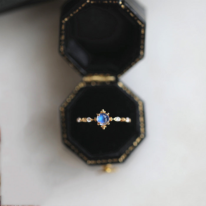 Wholesale Moonstone Ring Women's Adjustable Dieting Finger Ring Bracelet