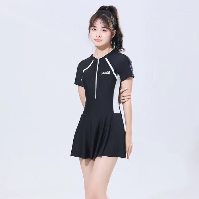 Wholesale New swimsuit, hot spring quick drying girl one-piece skirt set