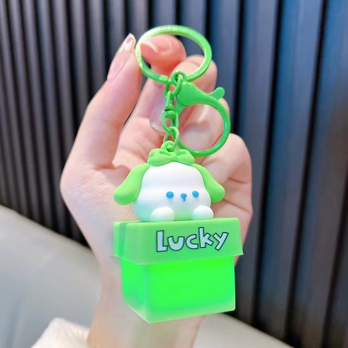 Wholesale Cartoon glowing doll keychain cute backpack car pendant