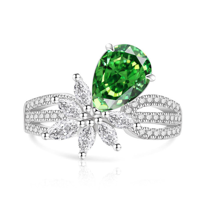 Wholesale Geometric Ice Flower Cut Ring  Real Gold Electroplated Fashion Jewelry Accessory for Boutique Resale