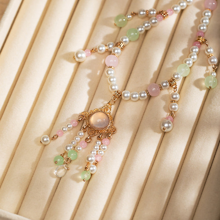 Wholesale Hanfu Accessories Yingluo Necklace tassel Accessories Pearl Pendant