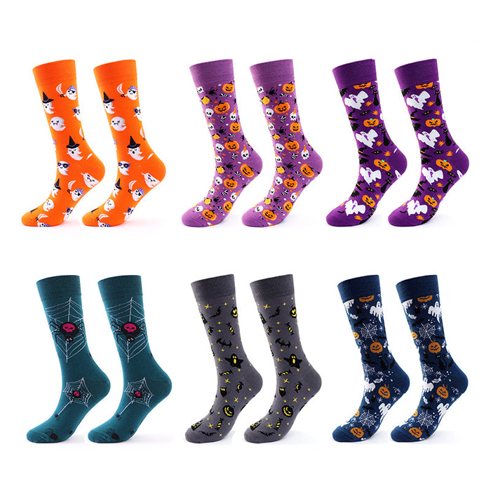 Wholesale  Halloween stockings cartoon print casual cotton socks for men and women deont sweat-absorbent sports socks