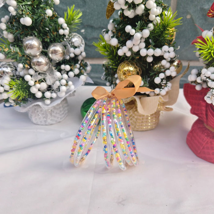 Wholesale 6-layer ribbon silicone tube Christmas bracelet