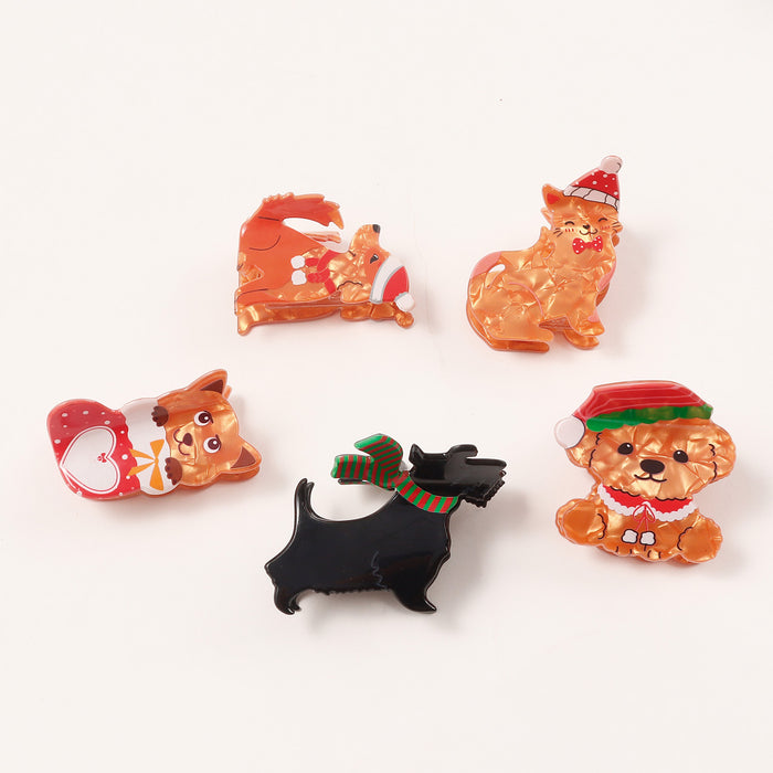 Wholesale Christmas ornaments cartoon animal claw clip