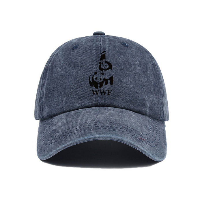 Wholesale Printed baseball cap for outdoor leisure, sun shading, washed retro trend, duckbill cap