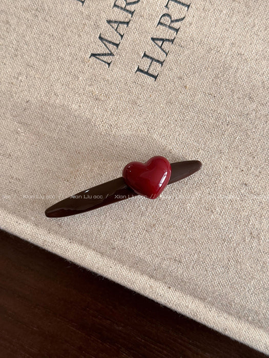 Wholesale Simple heart-shaped one character clip, side clip, forehead clip, hair accessory, hair accessory