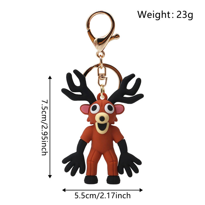 Wholesale Horror game merchandise  reindeer and owl keychain