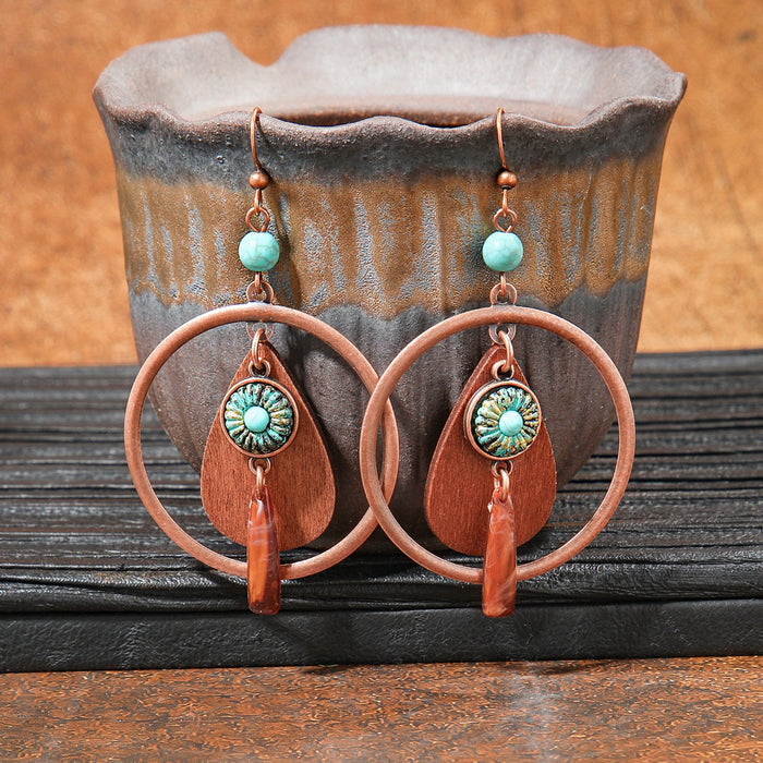 Wholesale Bohemian Tassel Geometric Earrings - Retro Ethnic Style Fashion Accessory MOQ≥2