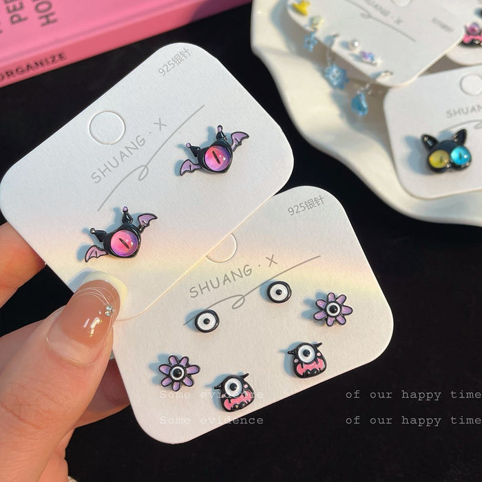 Wholesale Cartoon Monster Alloy Earrings JDC-ES-Shuangx012