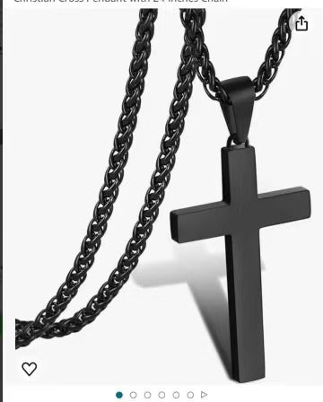 Wholesale Cross necklace titanium steel hand polished stainless steel cross engraved necklace