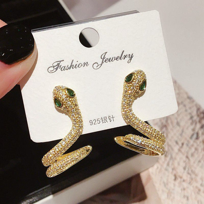 Wholesale snake-shaped earrings women's design personality high-grade earrings