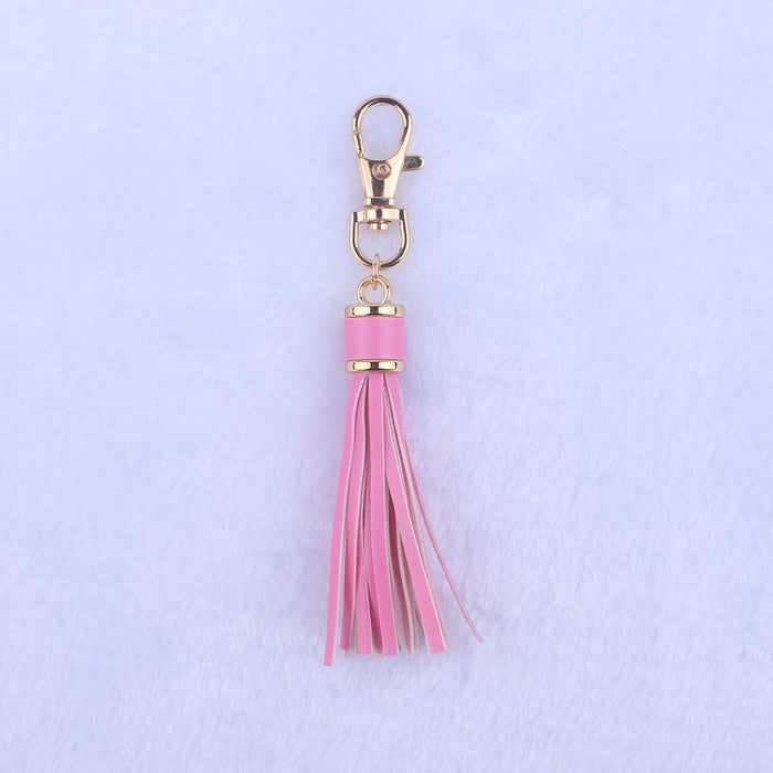 Wholesale Leather tassel pendant accessories tassel  gold buckle keychain tassel bracelet bracelet accessories
