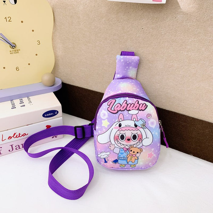 Wholesale Children' s chest bag mobile phone bag cartoon coin wallet nylon one-shoulder crossbody backpack