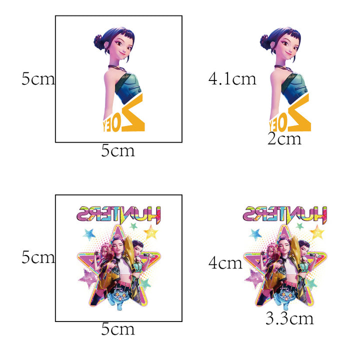 Wholesale 5x5cm K-POP Tattoo Decorative  Sticker