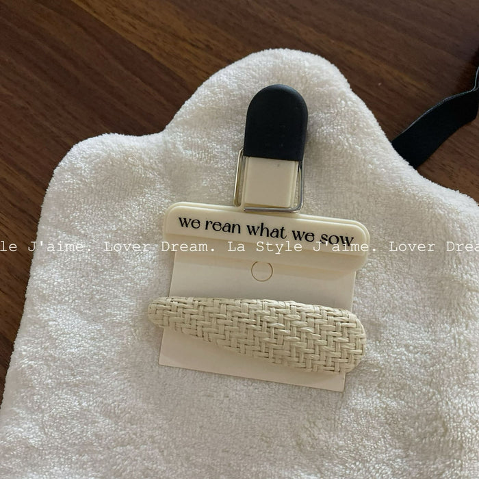 Wholesale Weaving rattan geometric hair clips, fashionable bangs, side clips, hair accessories