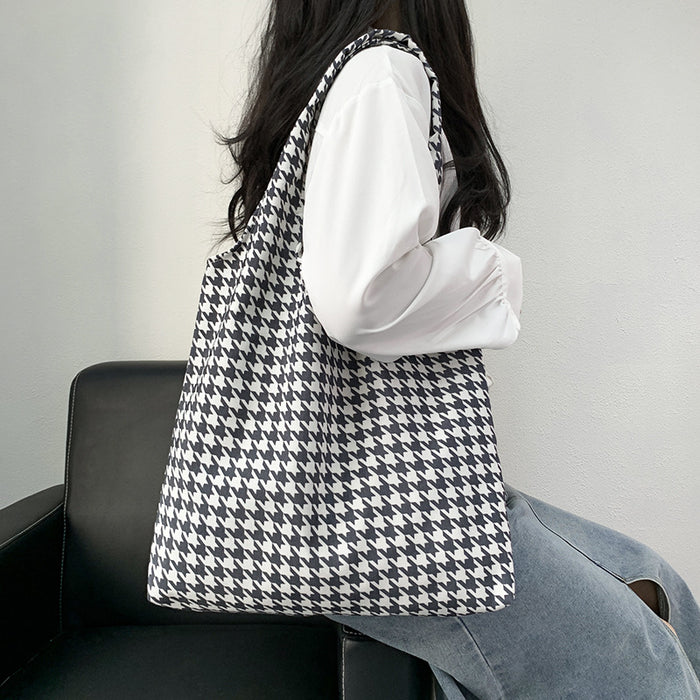 Wholesale Vintage oil painting flower canvas bag, one shoulder hand-held large capacity vest bag