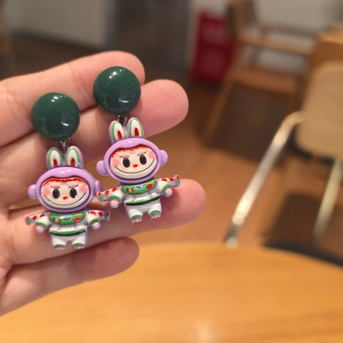 Wholesale Handmade  Silver Needle  Personality Cute Cartoon