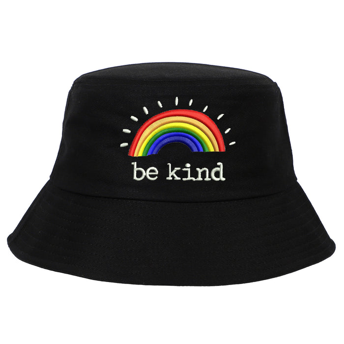 Wholesale Cotton Rainbow Embroidery Bucket Hat JDC-FH-ChenSheng002