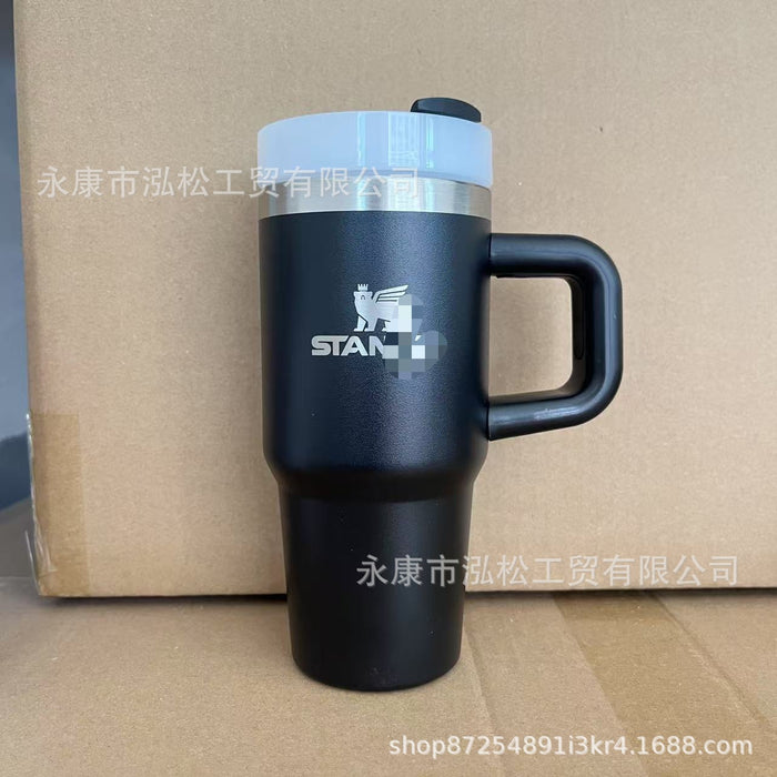 Wholesale stainless steel vacuum beer mug with handle for car children' s car handle cup