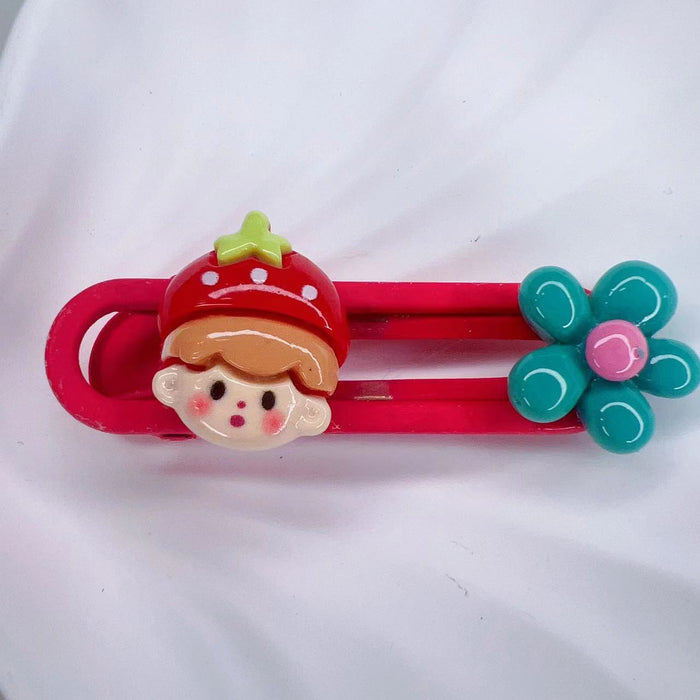 Wholesale  New Children's Cartoon Hairpin Headwear Girly  Side Bangs Candy Color Girls' Hair Accessories Hairpin