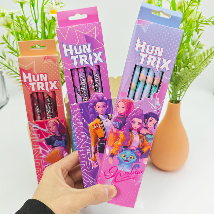 Wholesale Cartoon K-Pop Hunter Girl Group 12 Boxed Pencils
