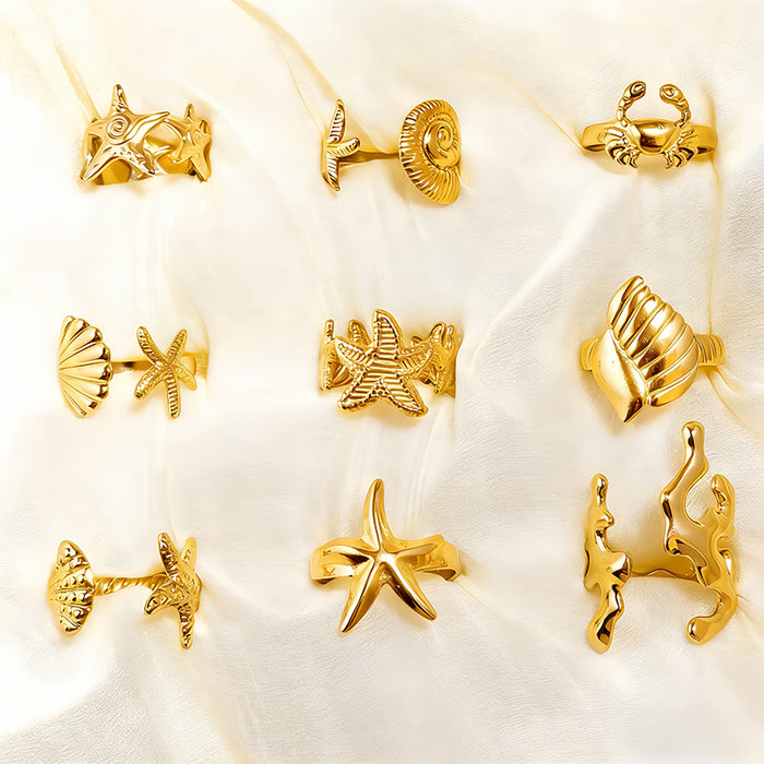 Wholesale Ocean Series Stainless Steel Ring