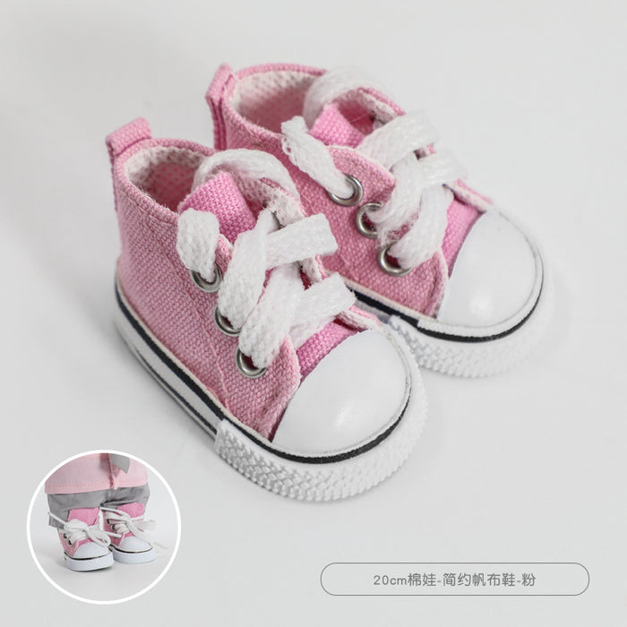Wholesale 20cm Cotton Doll Shoes Simple Sports Canvas Shoes Doll Doll Shoes  Accessories Cotton Doll Shoes