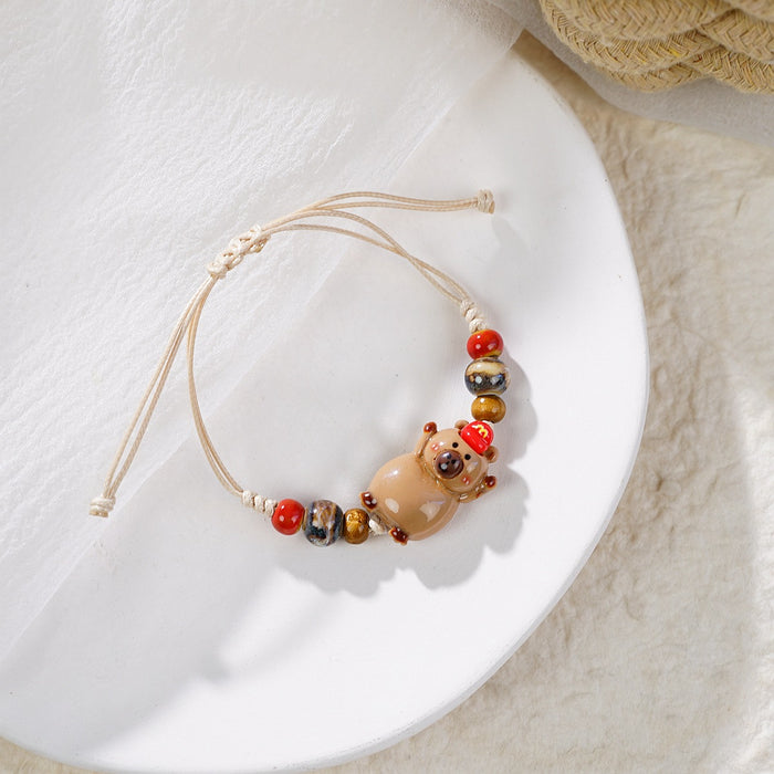 Wholesale Bracelet Cute Resin Bear Student Small Animal Children's Hand Rope Women
