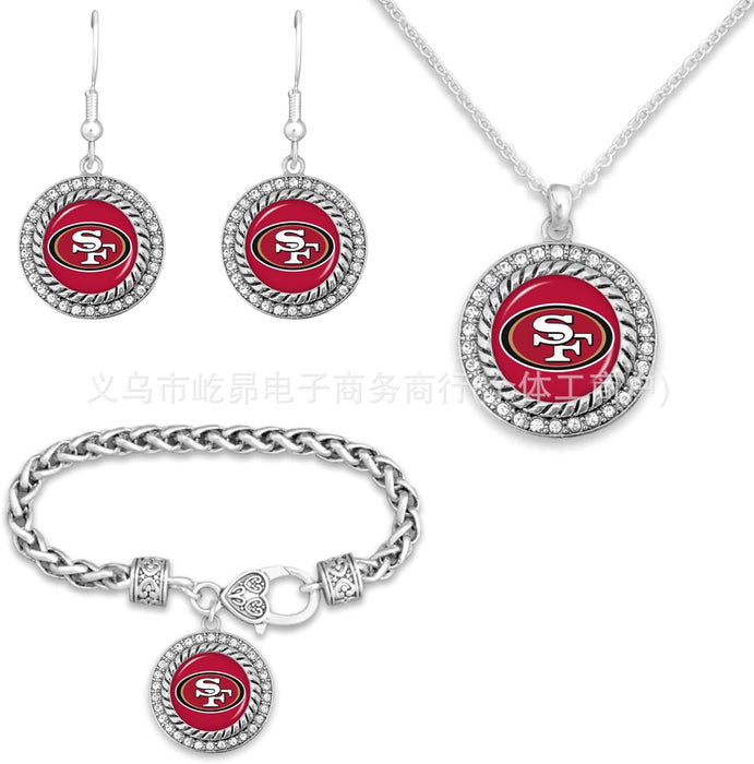 Wholesale Rugby Bracelet Necklace Earring Set